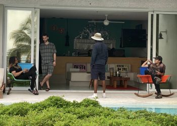 Cole Moscatel and friends were spotted at the W Hotel in Punta De Mita, Mexico